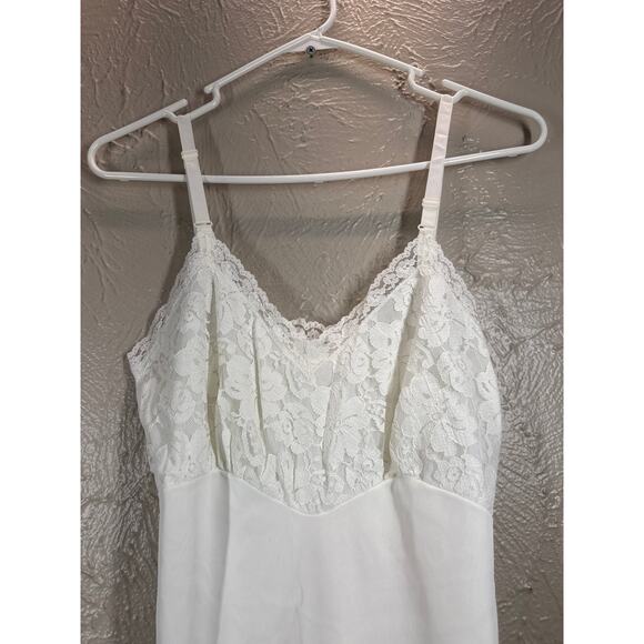 Vintage Val Mode Slip Wonder Val White‎ Lace Bust White Womens Tall Size 34 - Picture 3 of 5